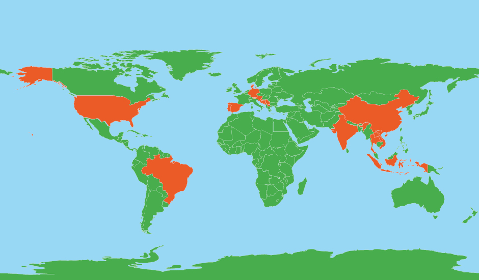 Auch in weiteren europäischen und interkontinentalen Ländern beraten Sie unsere kompetenten Partner zu den optimalen Lösungen für Ihre Anlagen.